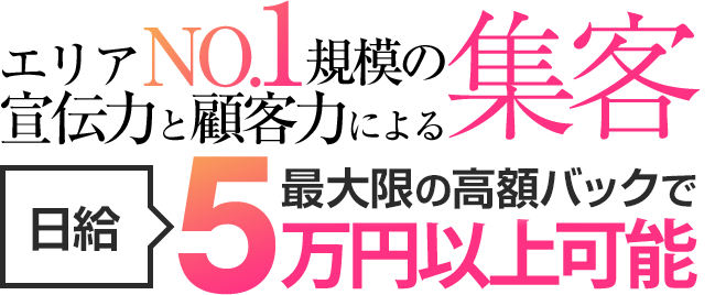 エリアNo.1規模の宣伝力と顧客力による集客